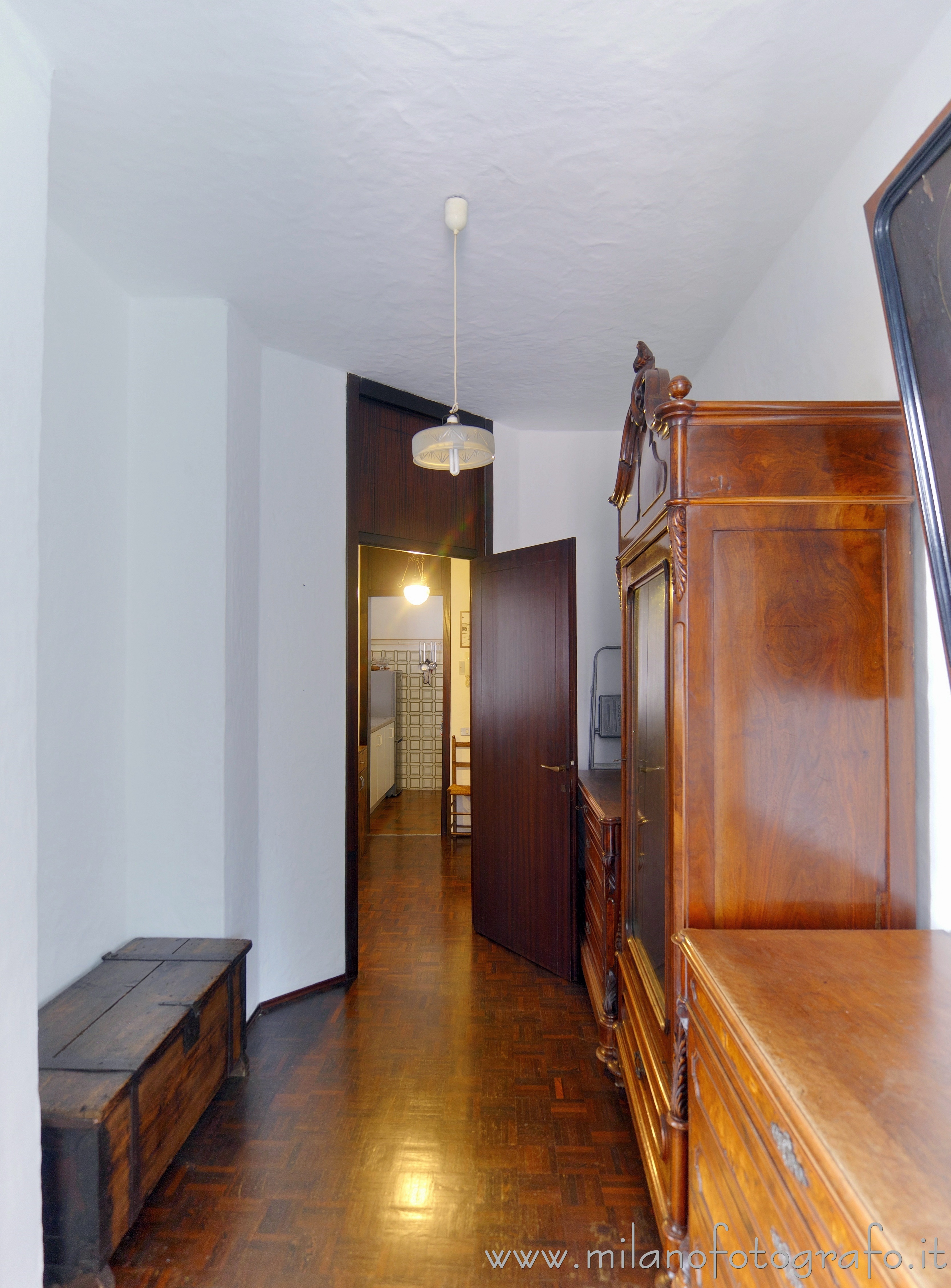 Milan (Italy) - Corridor with early 20th century furniture